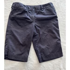 Talbots Petite Women's Navy Cotton Blend Shorts Size 4P